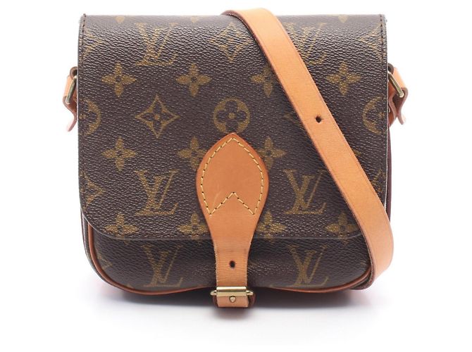 Bolsa Louis Vuitton Monogram Cartouchiere PM Marrom Monograma