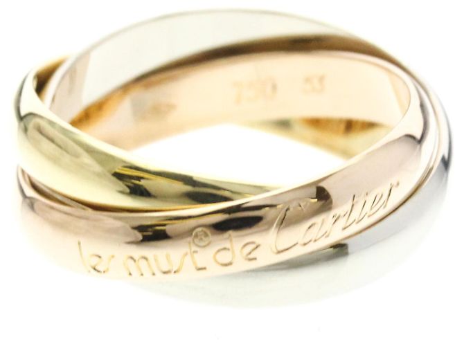 Anillo Trinity de Cartier en oro de tres tonos Dorado