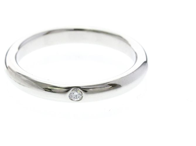 Tiffany & Co Anello stacking Tiffany in platino con diamante Argento