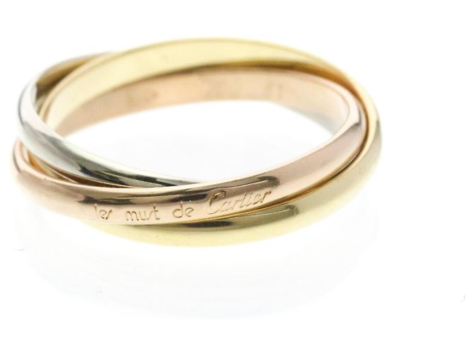Anello Trinity Cartier in oro giallo rosa e bianco D'oro