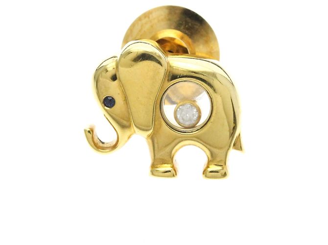 Broche Éléphant Happy Diamonds Chopard Doré