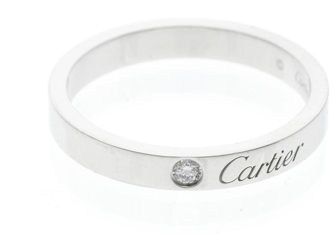 C de Cartier Ring mit 1 Diamanten Silber