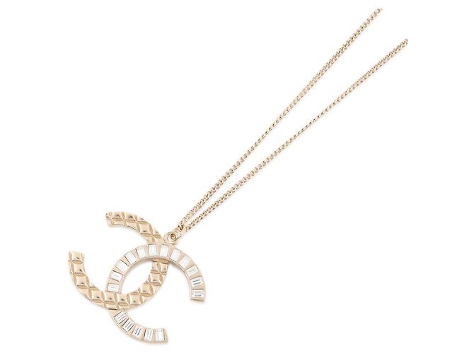 Collana Chanel Matelassé Rhinestone D'oro
