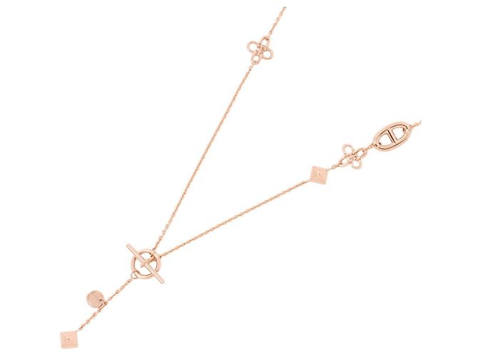 Hermès Collar Ronde Multi en oro rosa de 18K Hermes