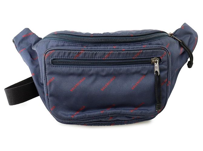 Bolso Explorer Balenciaga Roja Azul marino