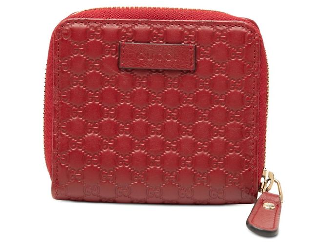 Cartera Bi-fold Microguccissima Gucci Roja