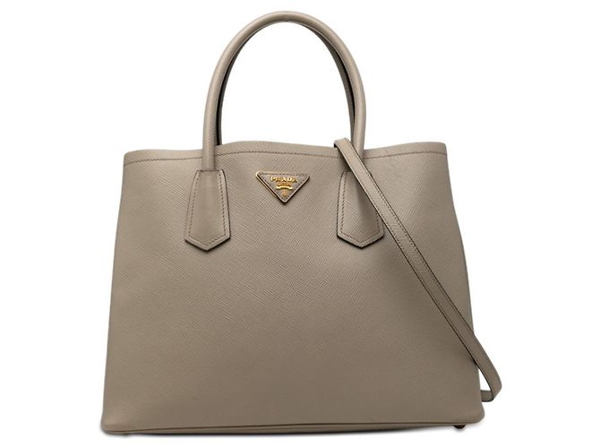 Sac à main Prada Cuir Double Beige