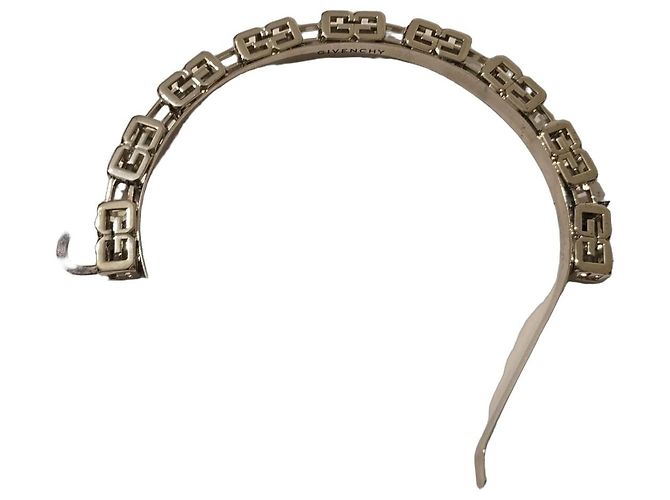 Givenchy Tiara de metal prateado 4G Prata