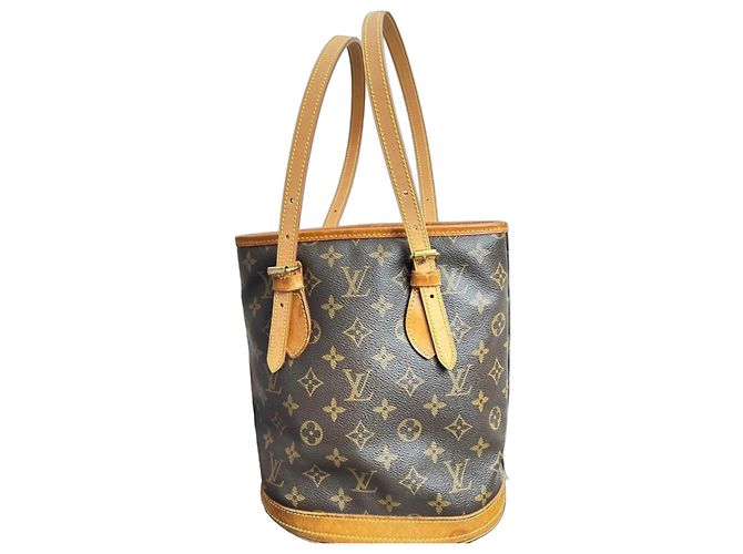 Louis Vuitton Borsa Bucket PM Monogram Marrone Monogramma