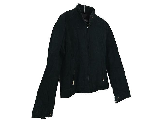 Autre Marque Chaqueta de cuero de peccary verde Isaco & Kawa Verde oscuro