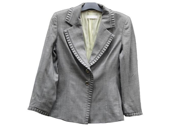 Escada Margaretha Ley Grauer Wollblazer
