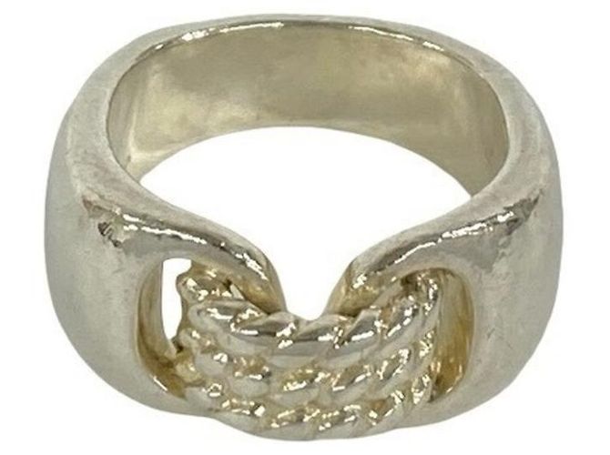 Ring Hermès Anillo Chlorois con banda de plata Hermes