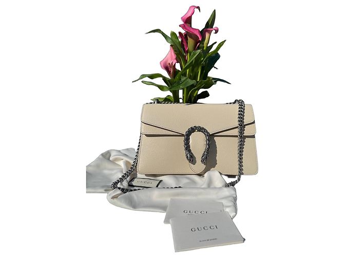 Gucci Dionysus Bolsa de Couro - Marfim Bege