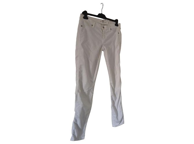 7 For All Mankind Vaqueros blancos 'The Skinny'