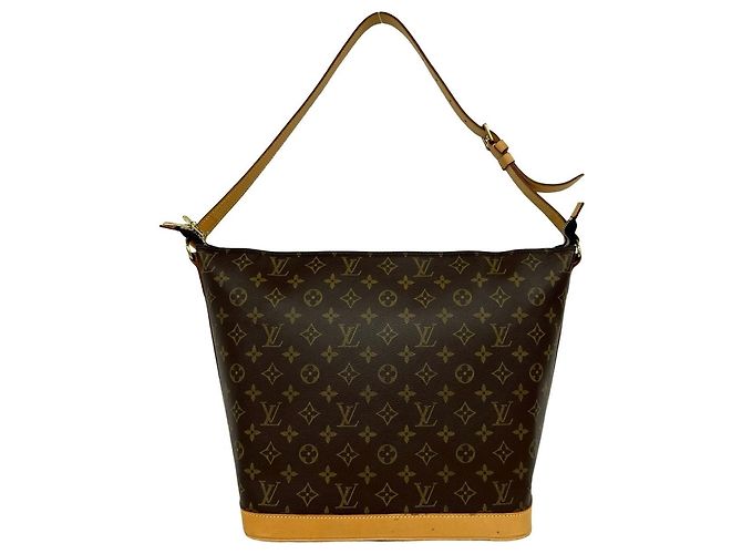Borsa a spalla semi Louis Vuitton Amfar Three Vanity Star Monogram Leather Marrone