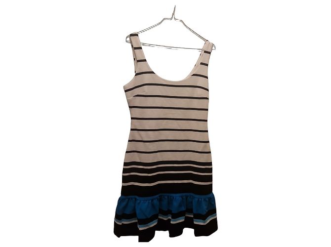 Michael Kors Gestreiftes Sommerkleid mit Volant
