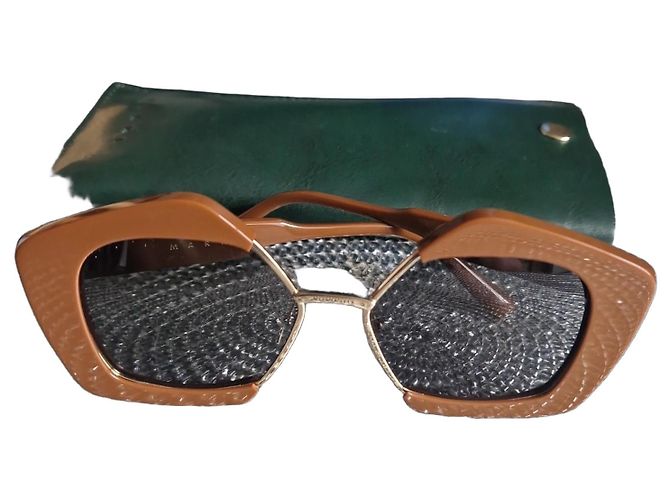 Gafas de sol Marni marrones de acetato Castaño