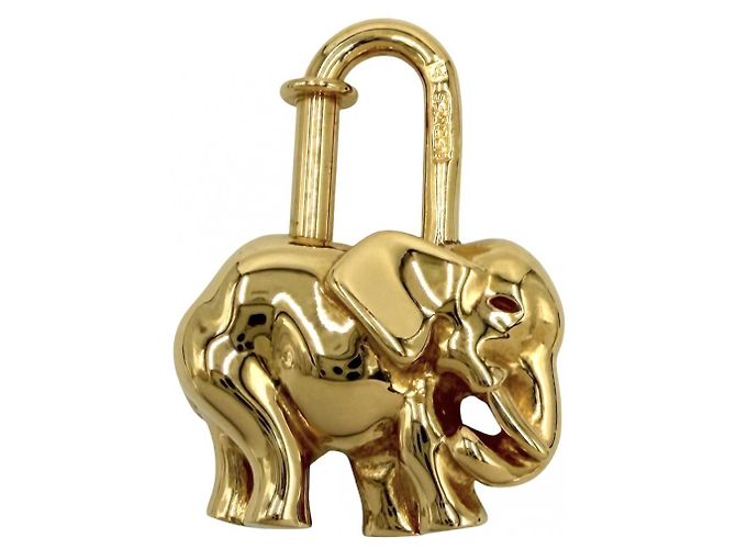 Hermès Hermes Gold Elefant Anhänger Golden