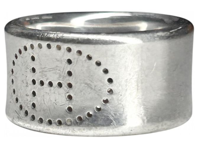 Ring Hermès Anel Ruban Eclipse Hermes Prata