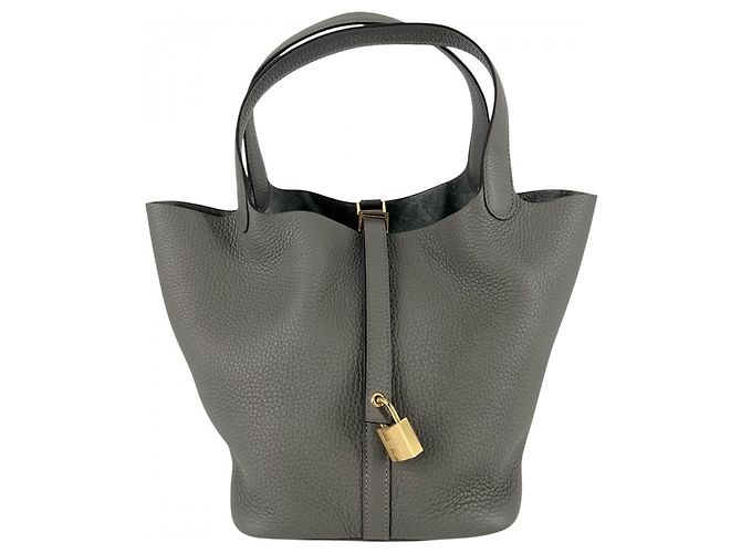 Hermès Hermes Picotin Lock MM Handtasche Grau