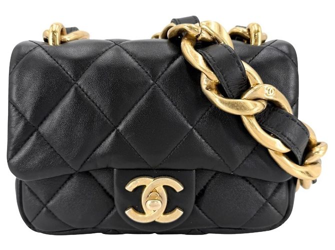 Sac à bandoulière matelassé pour femme Chanel Noir
