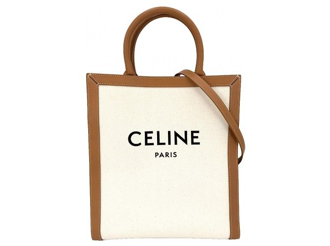 Céline Bolsa cabas vertical Small para mulher Celine Marrom Cru