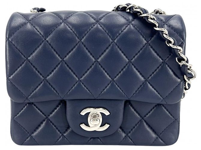 Borsa a tracolla mini matelassé da donna Chanel Blu