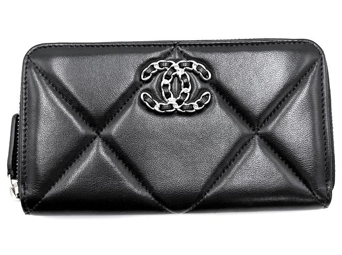 Chanel Matelassé Long Wallet Black