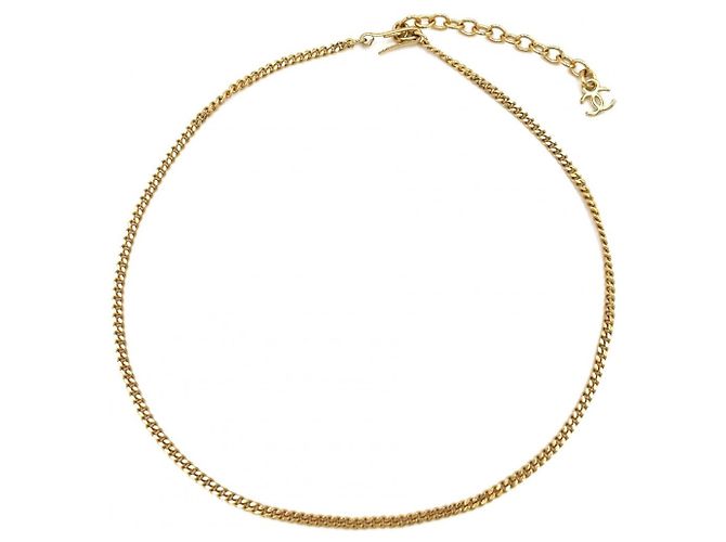 Collar de cadena Chanel Coco Mark dorado