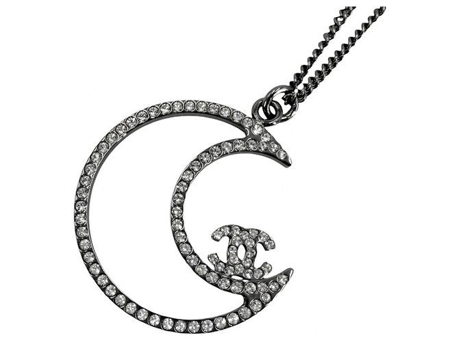 Collana Chanel in strass argento