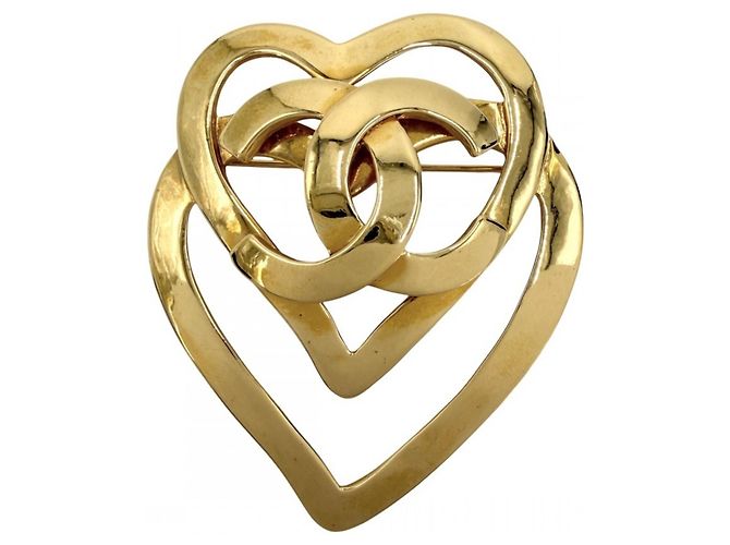 Timeless Spilla Chanel Vintage placcata oro D'oro