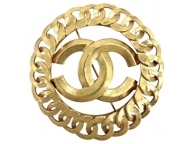 Chanel Vintage Gold Brosche Golden