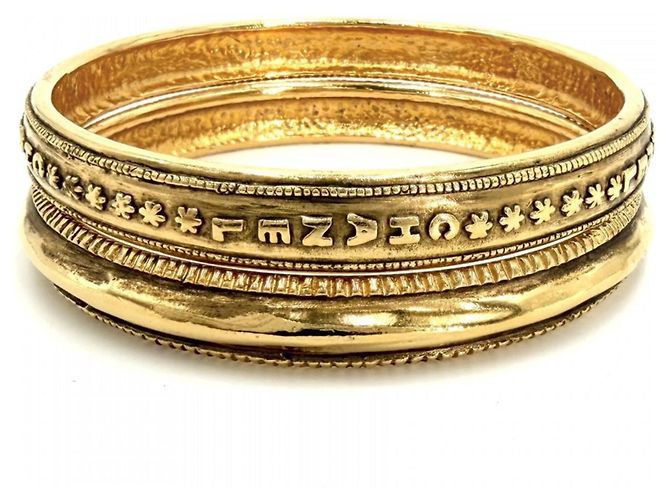 Timeless Bracciale Chanel Vintage placcato oro D'oro