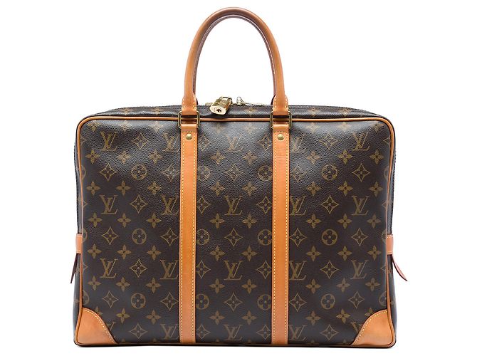 Louis Vuitton Marrom Monogram Porte Documents Voyage