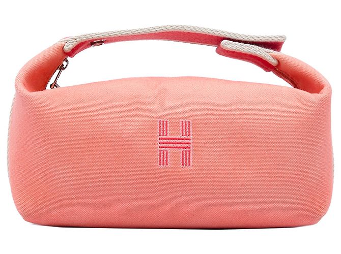 Estuche Hermès Pink Small Toile Bride A Brac Rosa