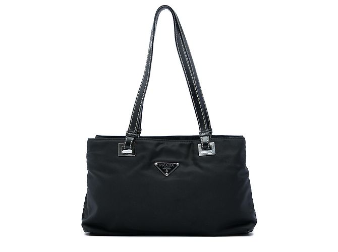 Tote in Tessuto nero Prada