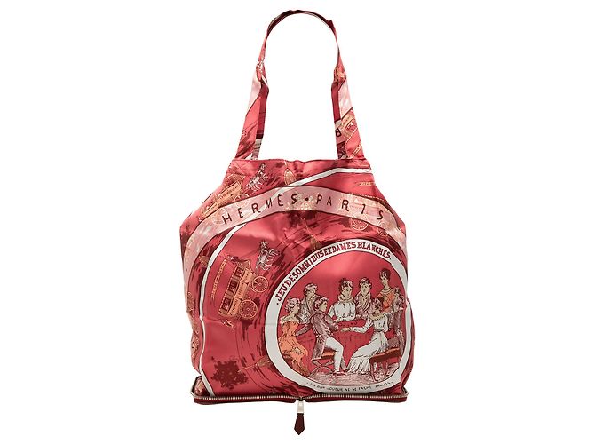 Tote Silky Pop Red Jeu des Omnibus et Dames Blanches Hermès Rosso