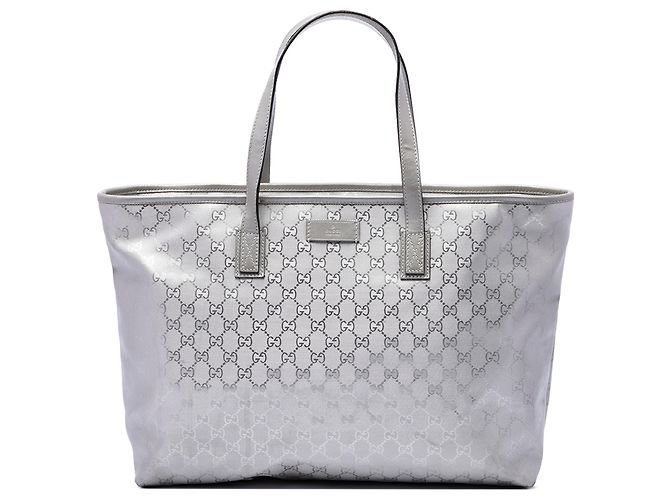 Tote Gucci Silver Large GG Imprimé Argento