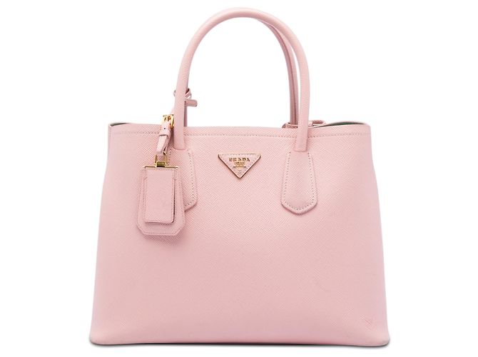 Prada Borsa Double Saffiano Cuir Rosa Medium