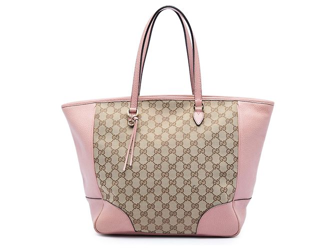 Tote Bree com zíper em canvas GG bege Gucci
