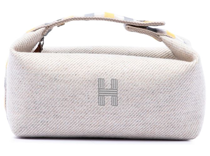 Hermès Beige Small Wool Bride A Brac Au Carre Case