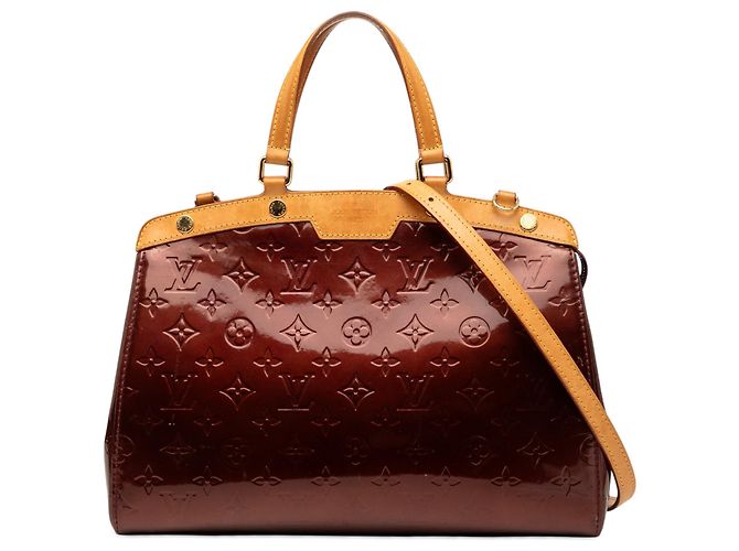 Louis Vuitton Red Monogram Vernis Brea MM Rouge Bordeaux