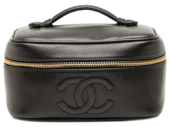 Vanity Case Chanel Black CC Caviar Noir