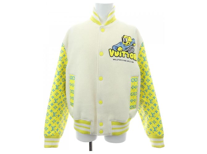Louis Vuitton Monogram Playground Varsity Jacket Beige