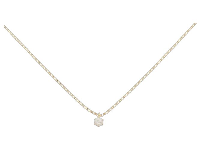 Autre Marque Colar de diamante Au750 Dourado