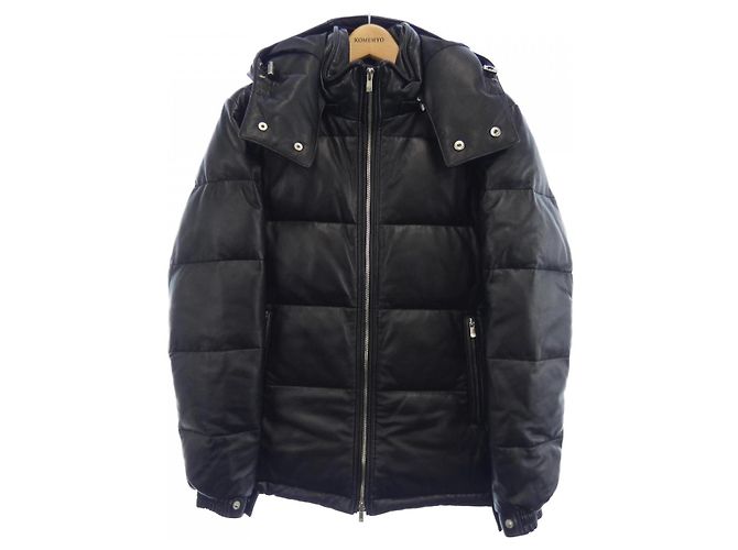KATHARINE HAMNETT Leather Down Jacket Black