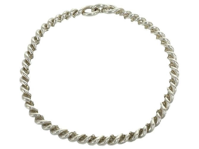 Hermès Collana Torsade Vintage HERMES Argento 