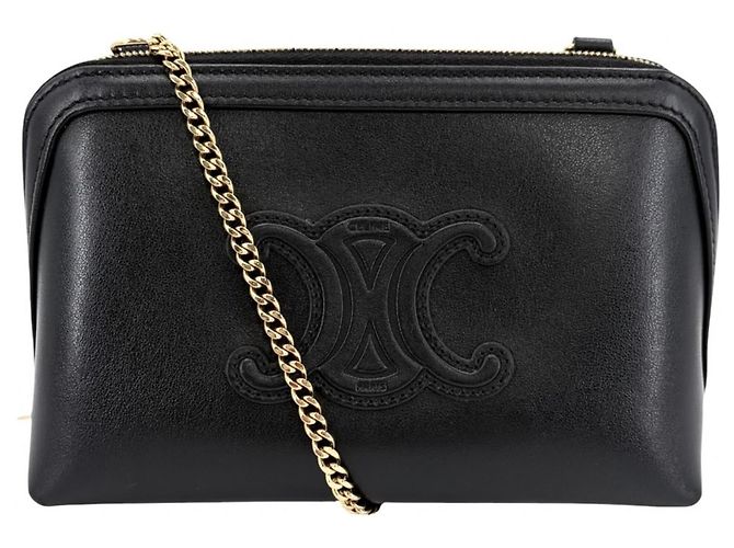 Céline Pochette Cuile Triomphe Celine Borsa a Spalla Nero