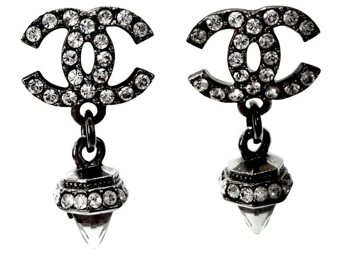 Pendientes Chanel Silver Drop Plata