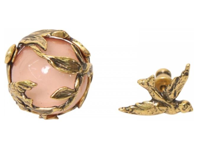 Pendientes de botón en oro rosa Christian Dior Dorado